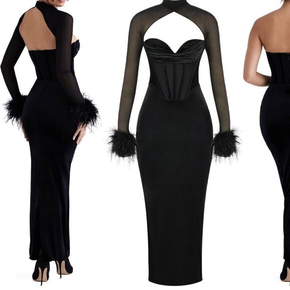 House of CB Thalia Velvet Corset Dress size small NWT $285 - Picture 4 of 7